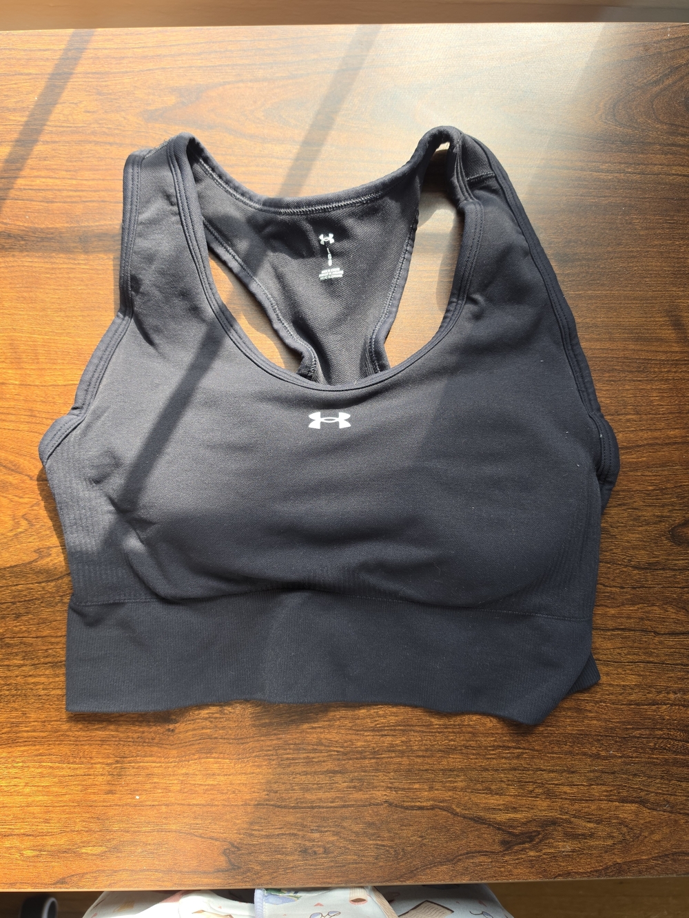 Under Armour Black Racerback Seamless Sports Bra